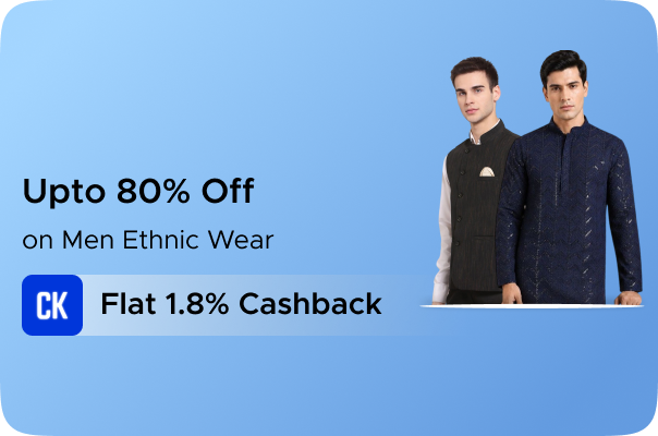 Myntra: Upto 80% Off on Men Ethnic Wear + Flat 1.80% CashKaro Cashback